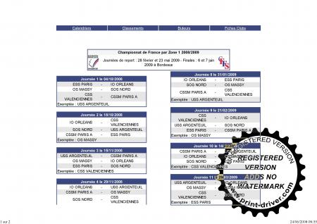 Championnat de France ZONE 1 2008/2009